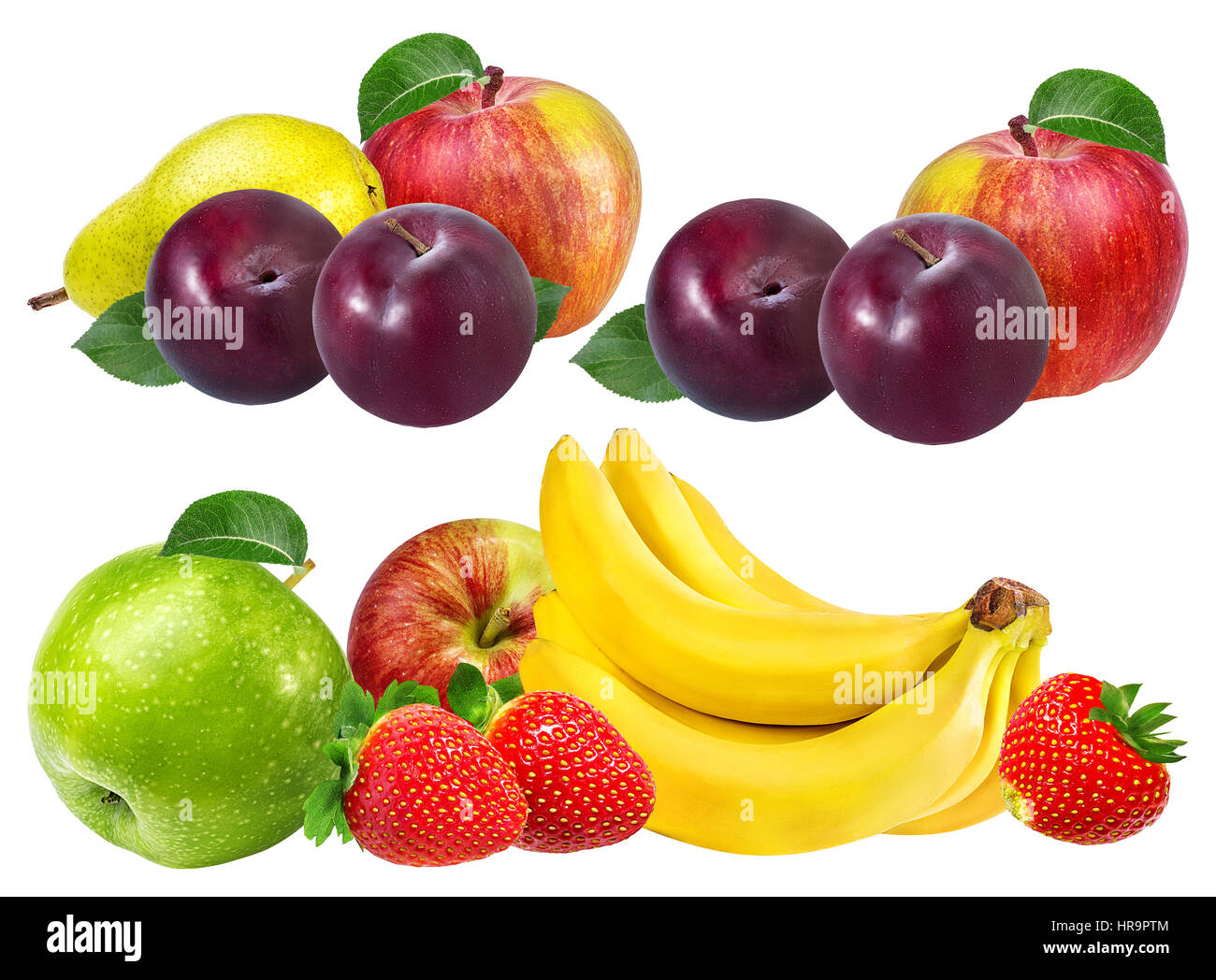 Collection of fruits isolated on white background Stock Photo - Alamy