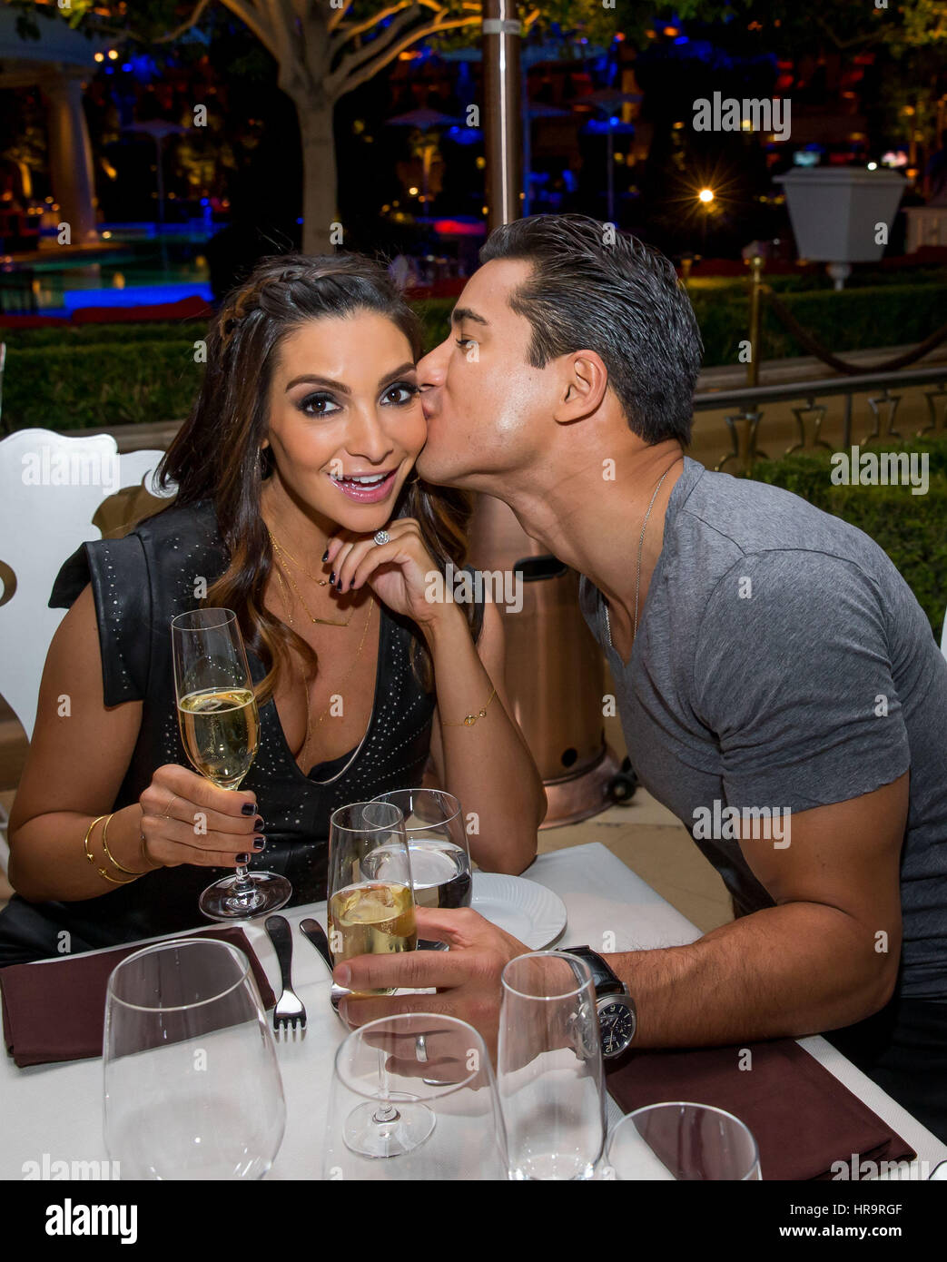 LAS VEGAS, NV October 12 Courtney and Mario Lopez pictured at BOTERO