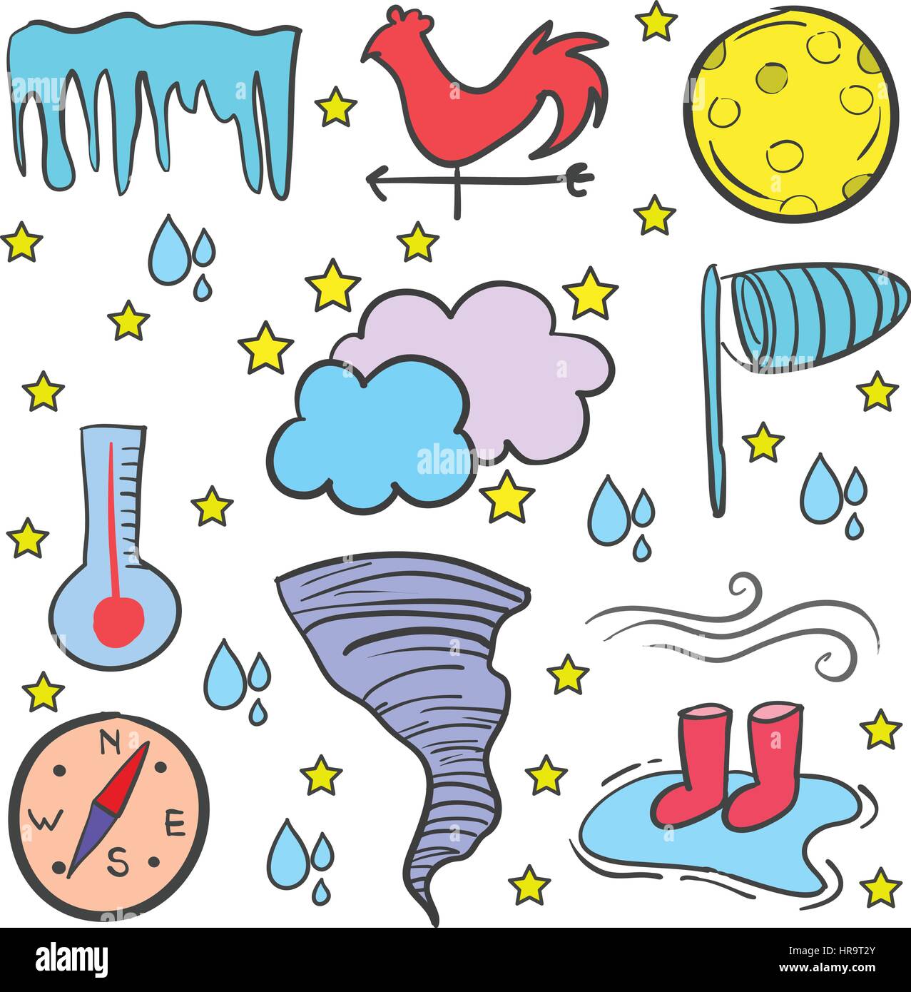 Doodle of weather style vector art Stock Vector Image & Art - Alamy