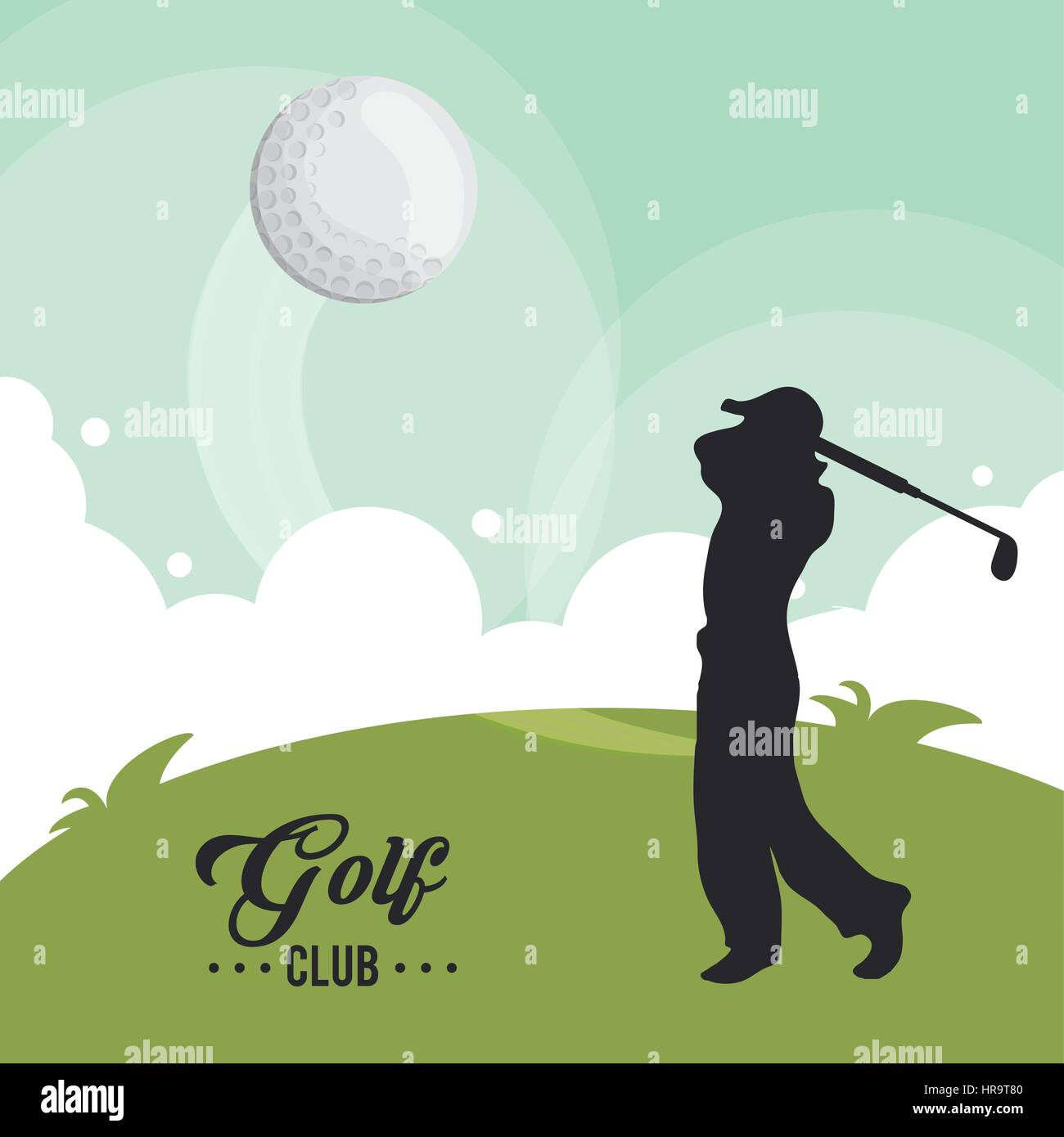 golf club player ball flying Stock Vector Image & Art Alamy