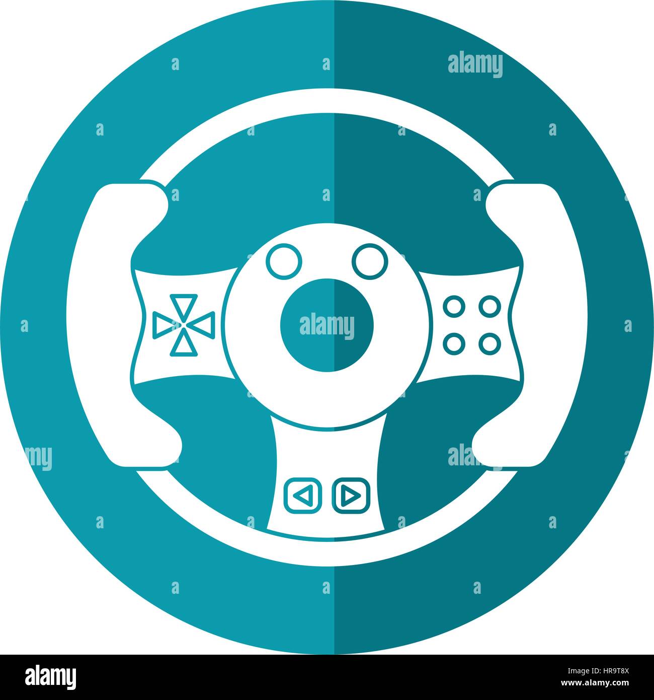 steering wheel video game shadow Stock Vector Image & Art Alamy