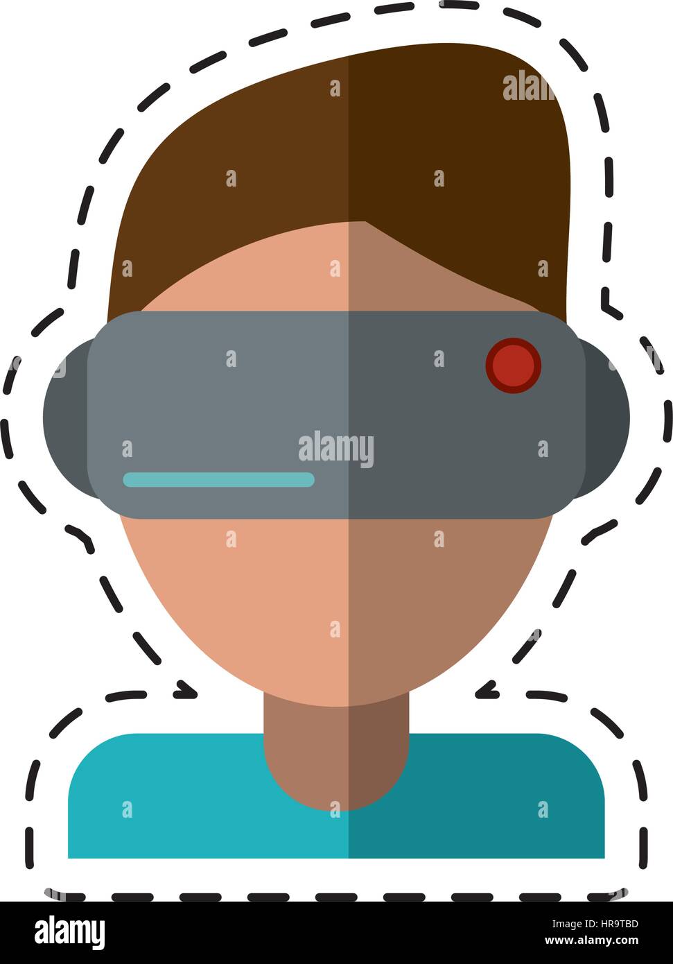 cartoon boy wearing vr goggles Stock Vector Image & Art Alamy