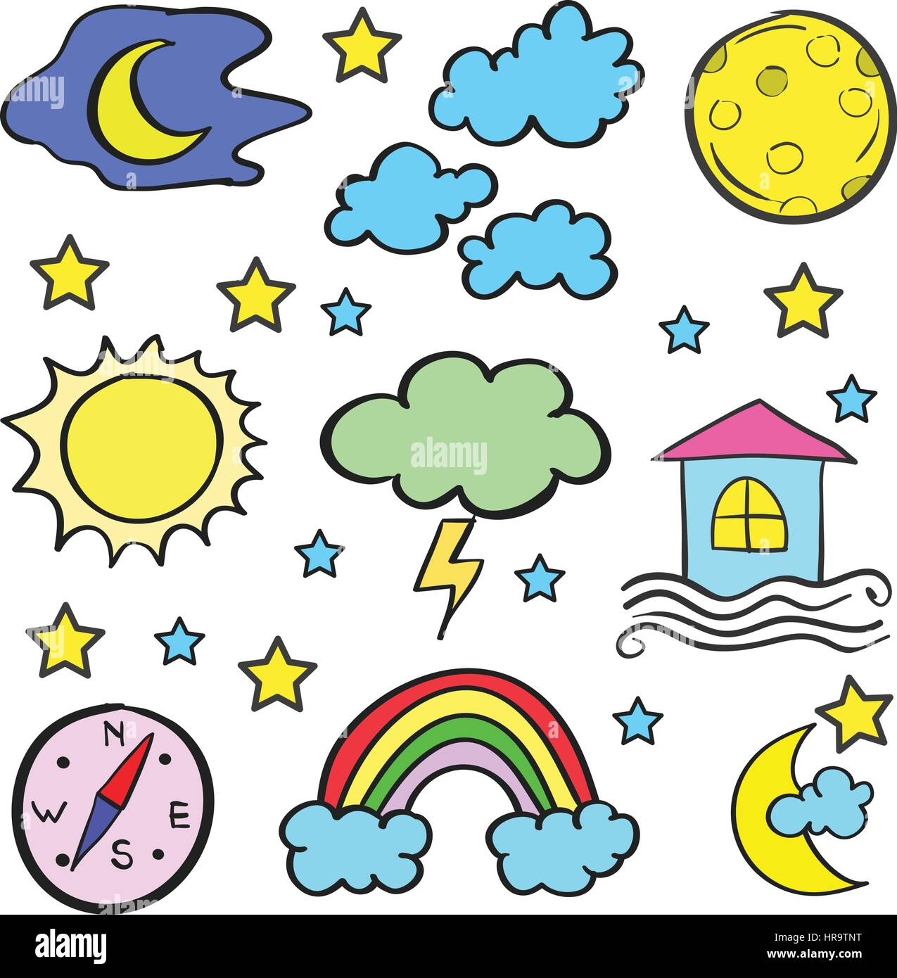 Doodle of weather design set Stock Vector Image & Art - Alamy