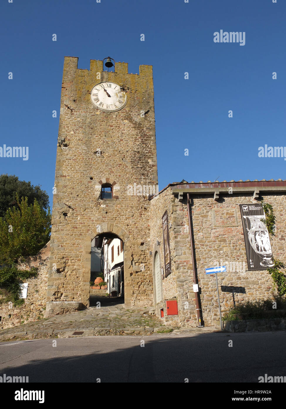 Porta Turrita, Artiminio, Tuscany, Italy Stock Photo