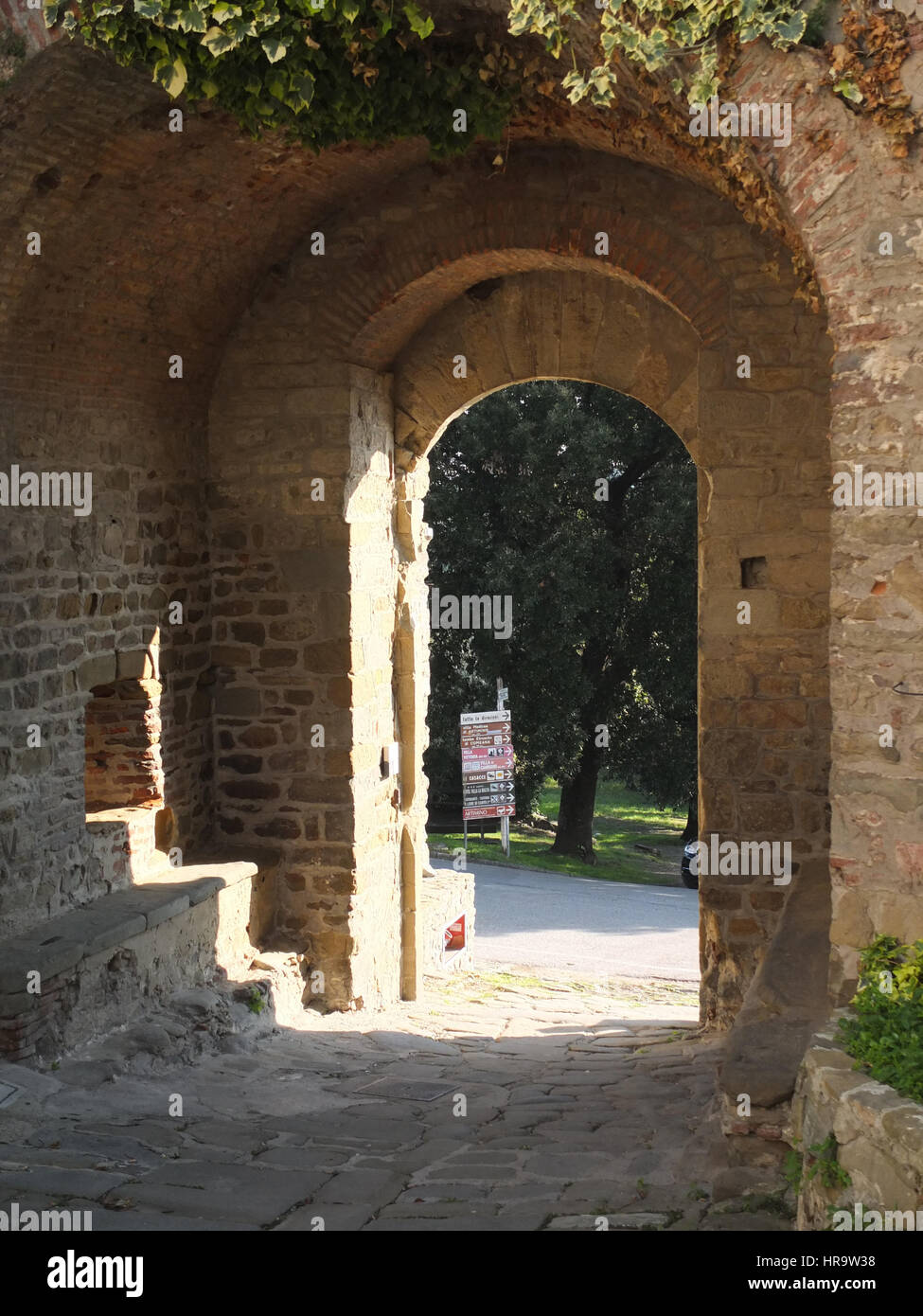 Porta Turrita, Artiminio, Tuscany, Italy Stock Photo