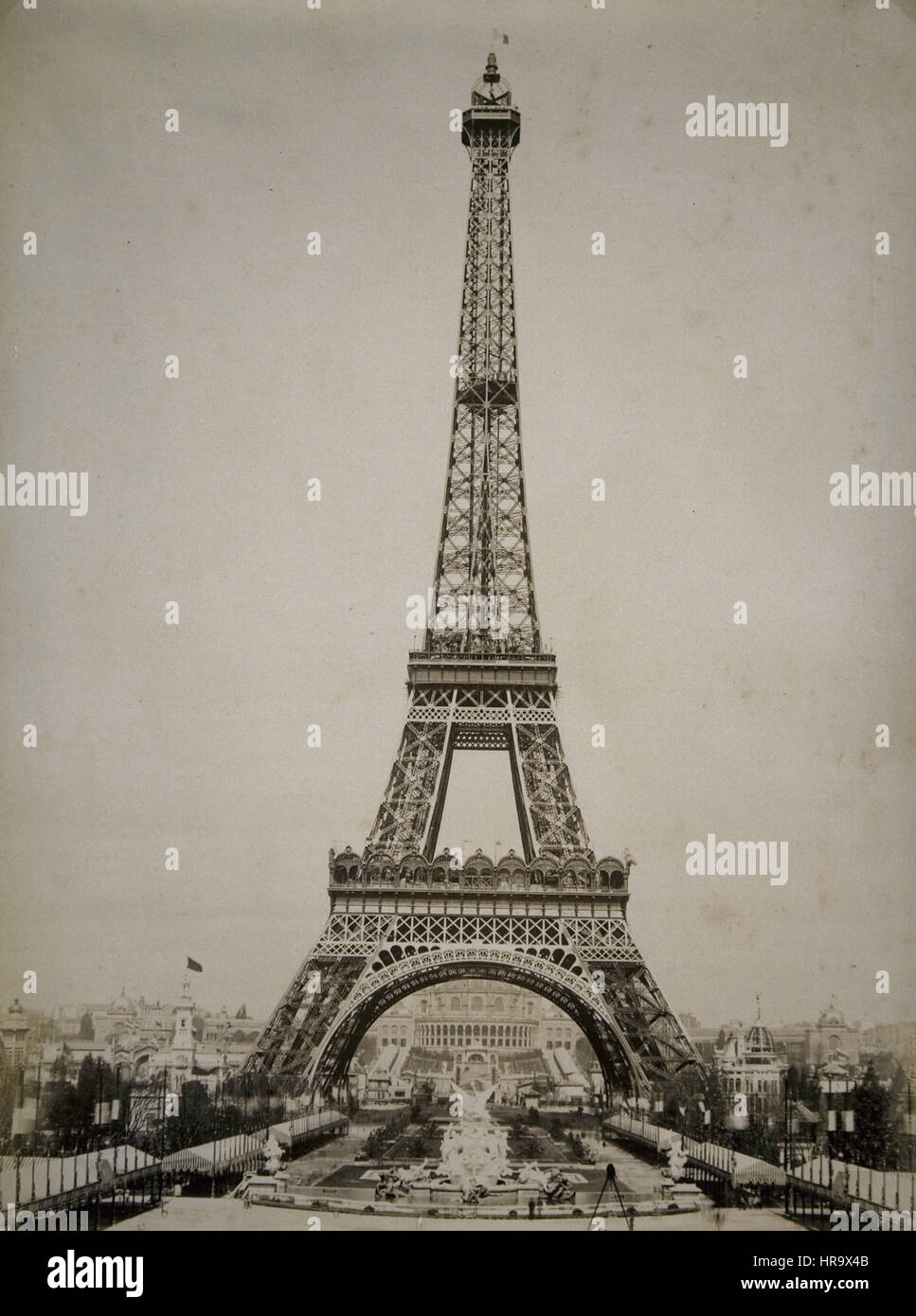 Eiffel Tower during 1889 Exposition Stock Photo