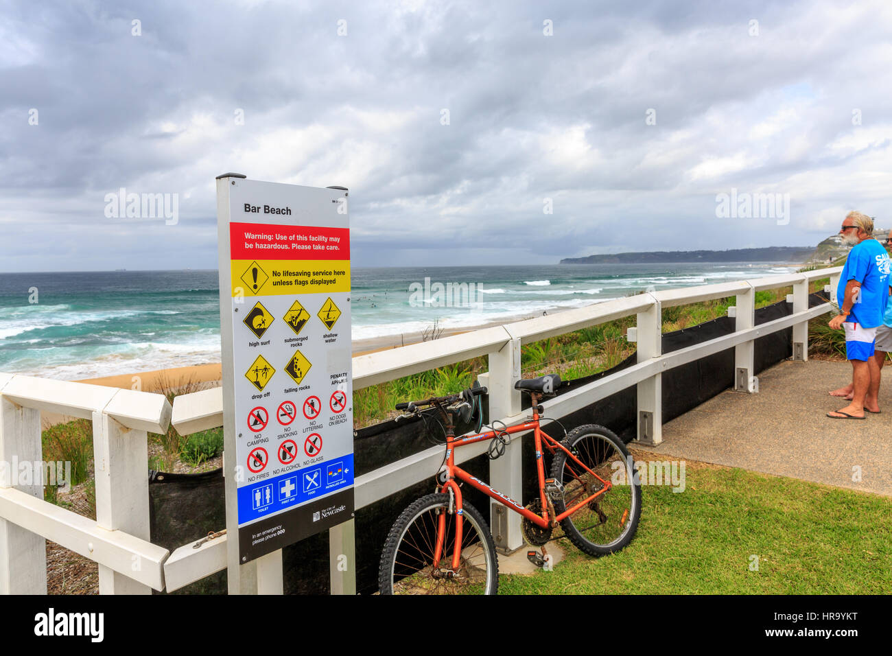 Bar Beach in Newcastle, the second largest city in New South Wales,Australia Stock Photo