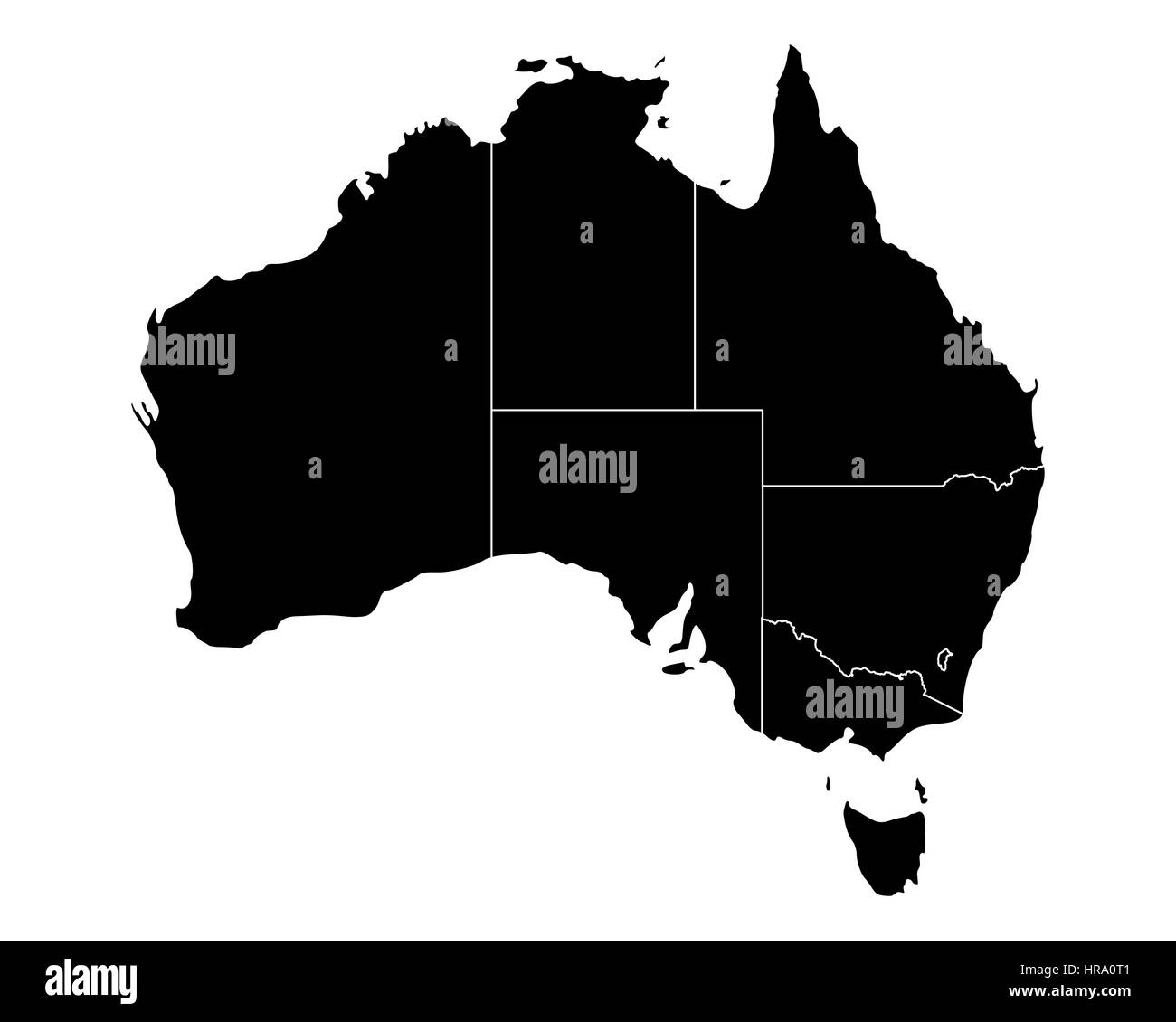 Australia map victoria state Black and White Stock Photos & Images - Alamy