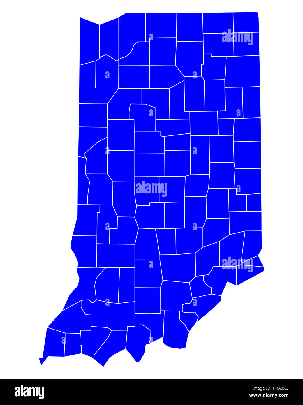 Map of Indiana Stock Photo Alamy