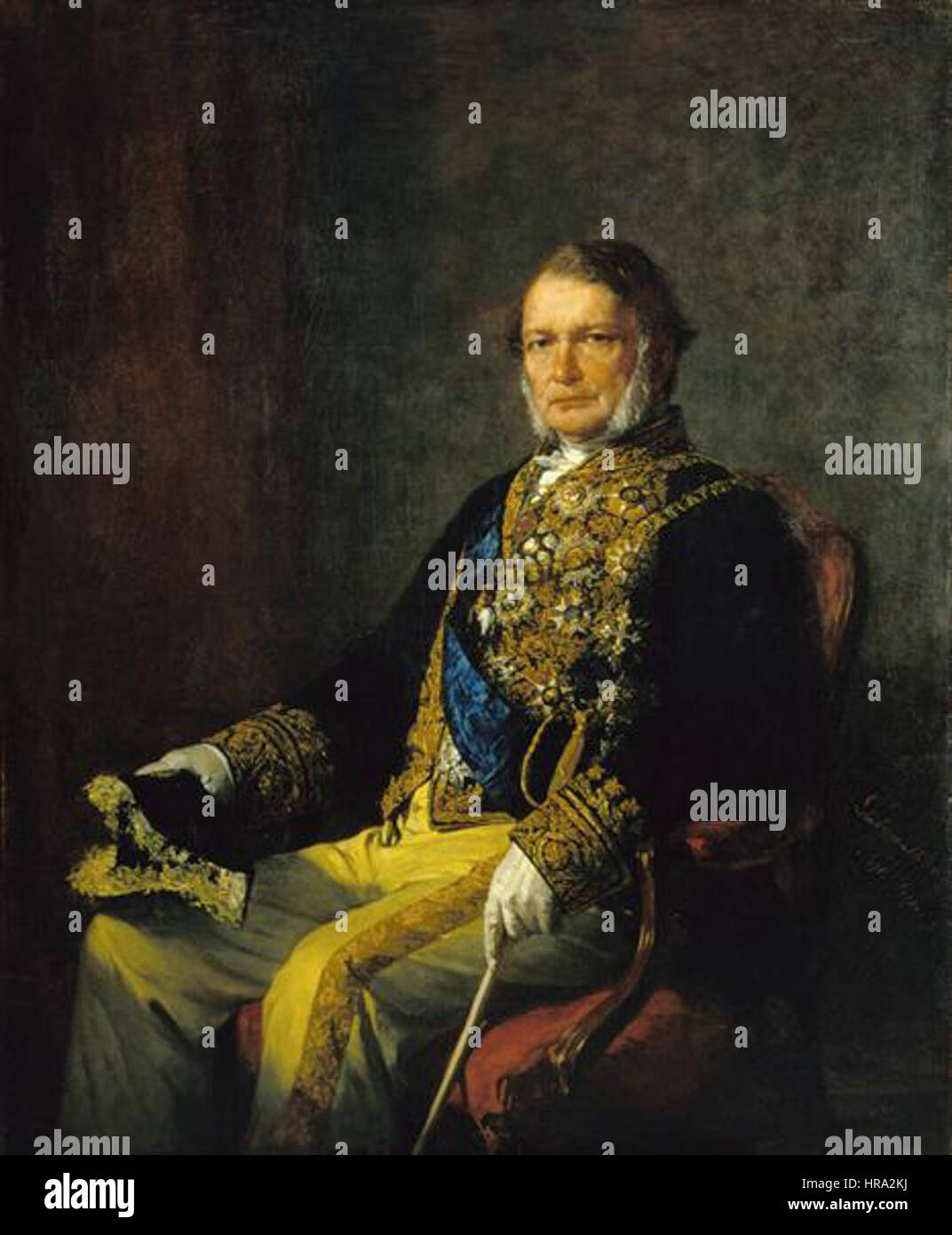 Retrato do Duque de Avila e Bolama - Miguel Angelo Lupi - 1880 Stock Photo
