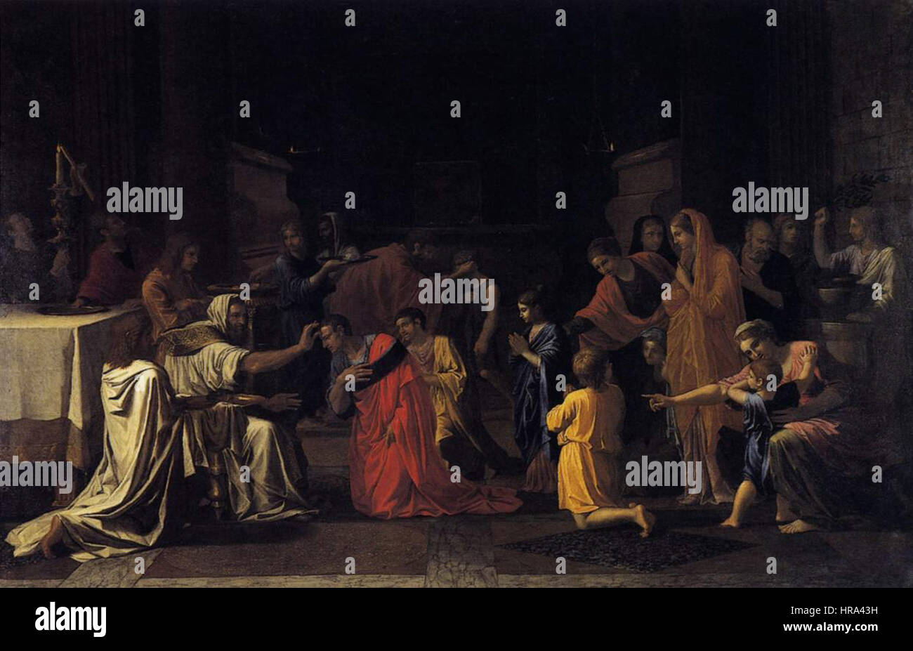 Seven Sacraments - Confirmation II (1645) Nicolas Poussin Stock Photo ...