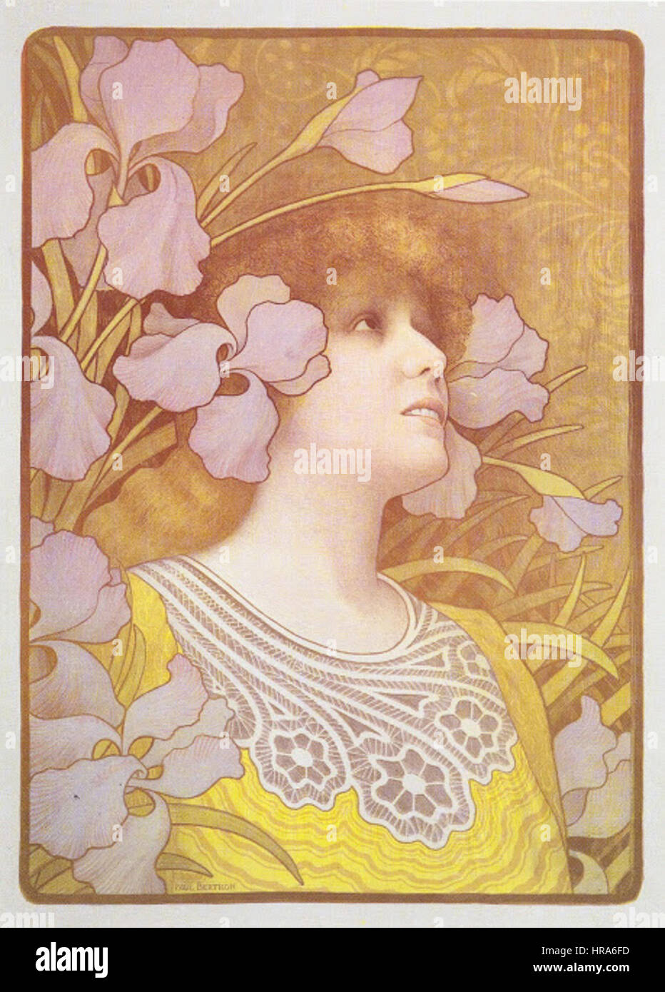 Sarah Bernhardt, Paul Berthon, 1901 Stock Photo