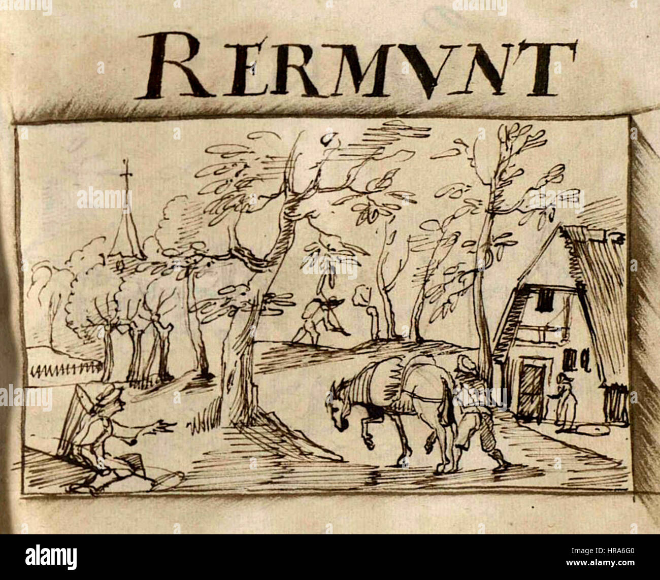 Rermunt by Jean Bertels 1597 Stock Photo
