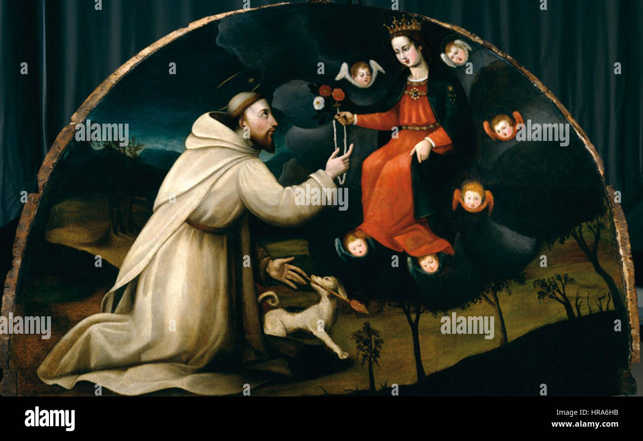 Saint Dominic Receives the Rosary Stock Photo Alamy