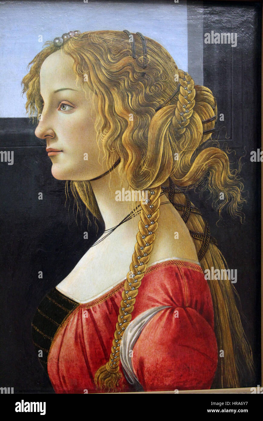 Sandro botticelli, ritratto di profilo di una ragazza, forse simonetta vespucci, 1460-65 ca. 02 Stock Photo