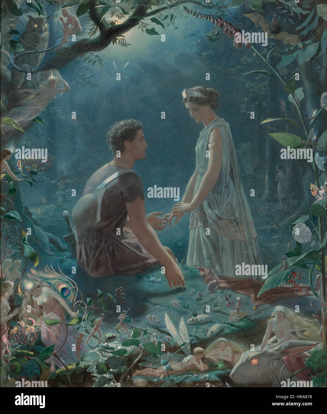 Simmons-Hermia and Lysander. A Midsummer Night's Dream Stock Photo
