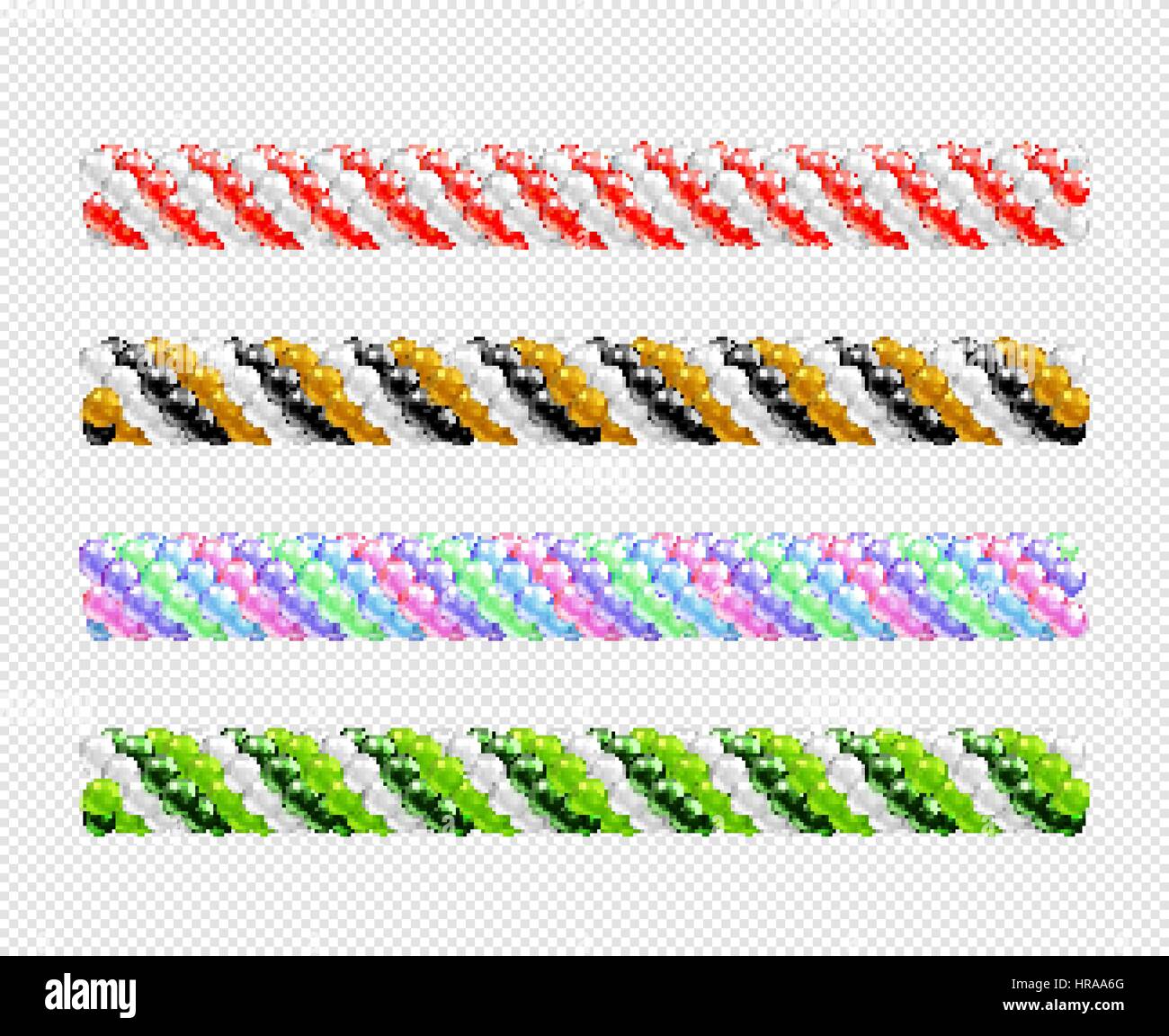 Garlands of balloons. Set of balloons line. Vector objects on