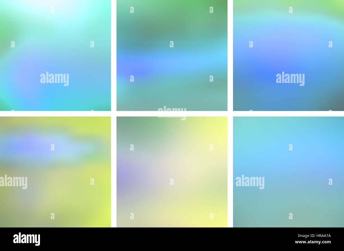 6 abstract colorful smooth blurred vector backgrounds for design Stock ...