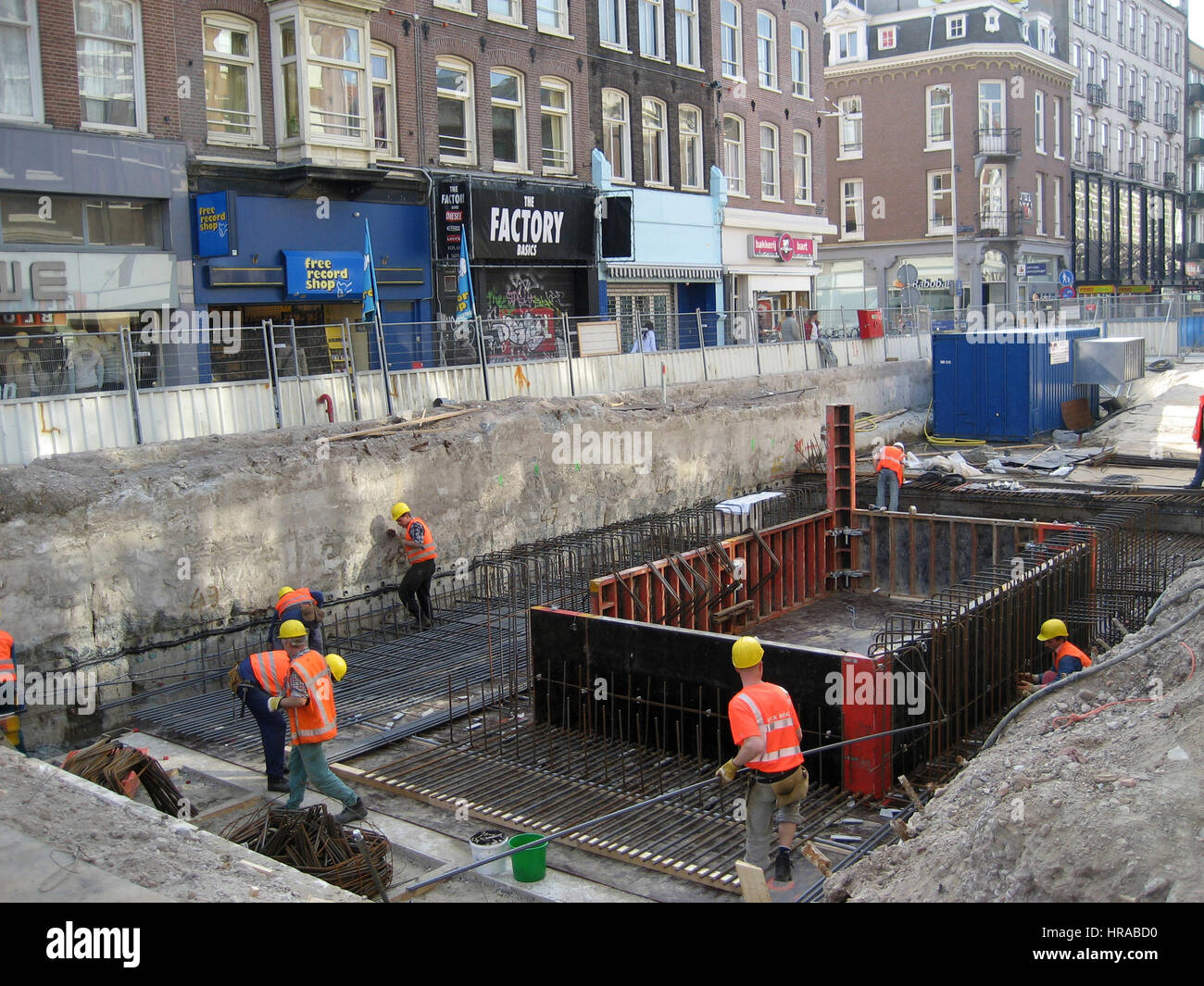 Construction of metro lines in Holland Stock Photo - Alamy