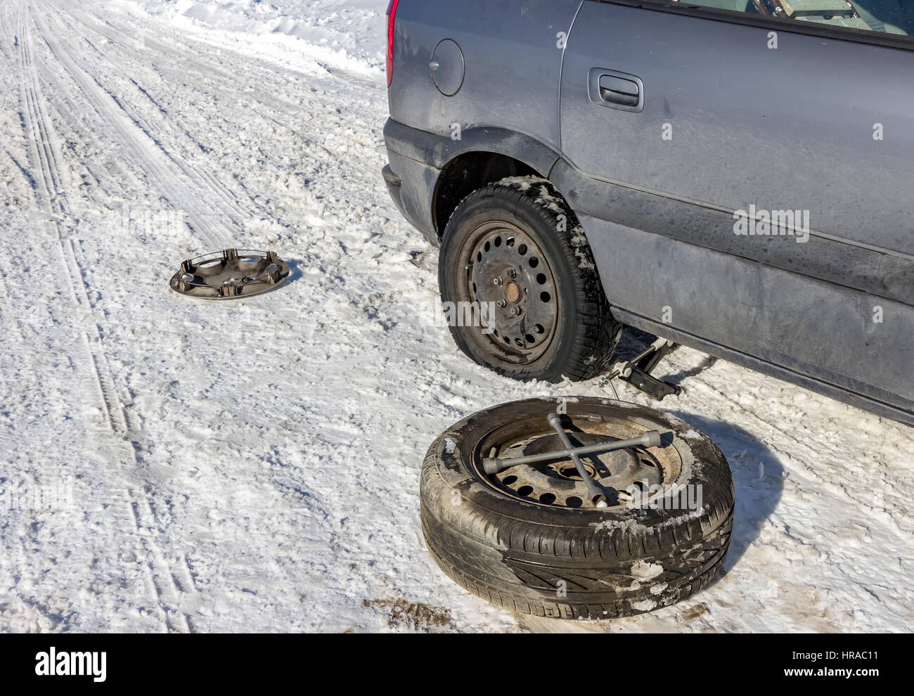Deflated tire cold hires stock photography and images Alamy