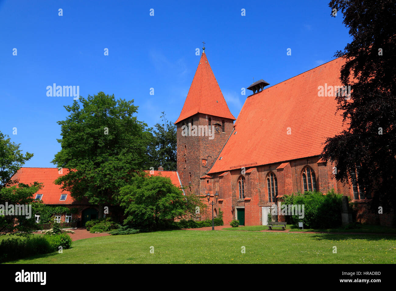 Cloister Ebstorf, cloister church, Ebstorf, Lüneburger Heath, Lower Saxony, Germany, Europe Stock Photo