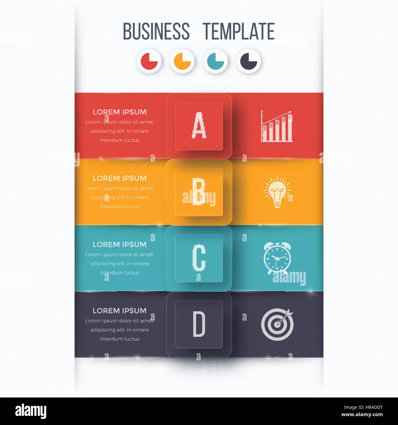 Infographics template four options with square Stock Vector Image & Art ...