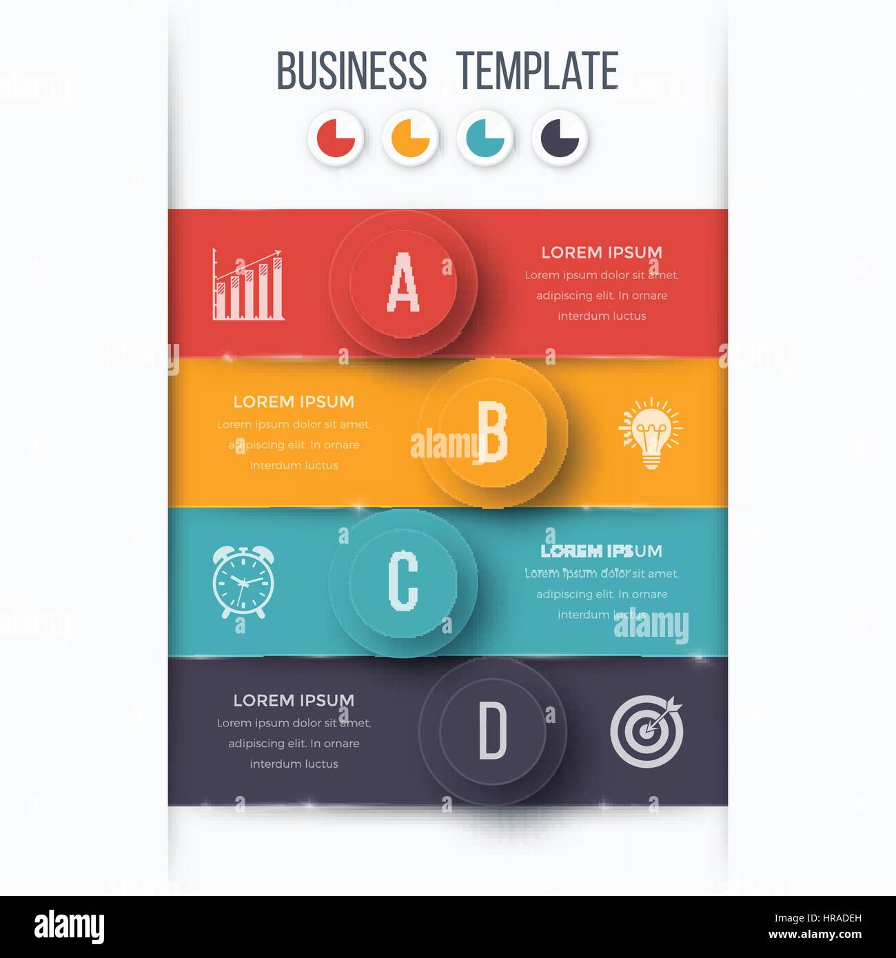 Infographics template four options with circle Stock Vector Image & Art ...
