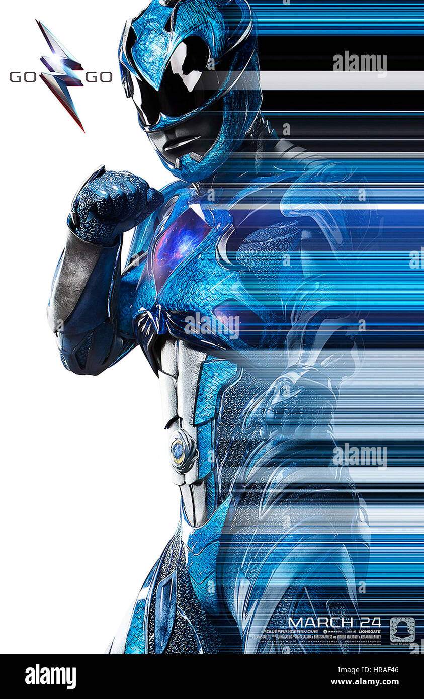 POWER RANGERS, advance character poster, RJ Cyler as The Blue Ranger, 2017.  ©Lionsgate/courtesy Everett Collection Stock Photo - Alamy