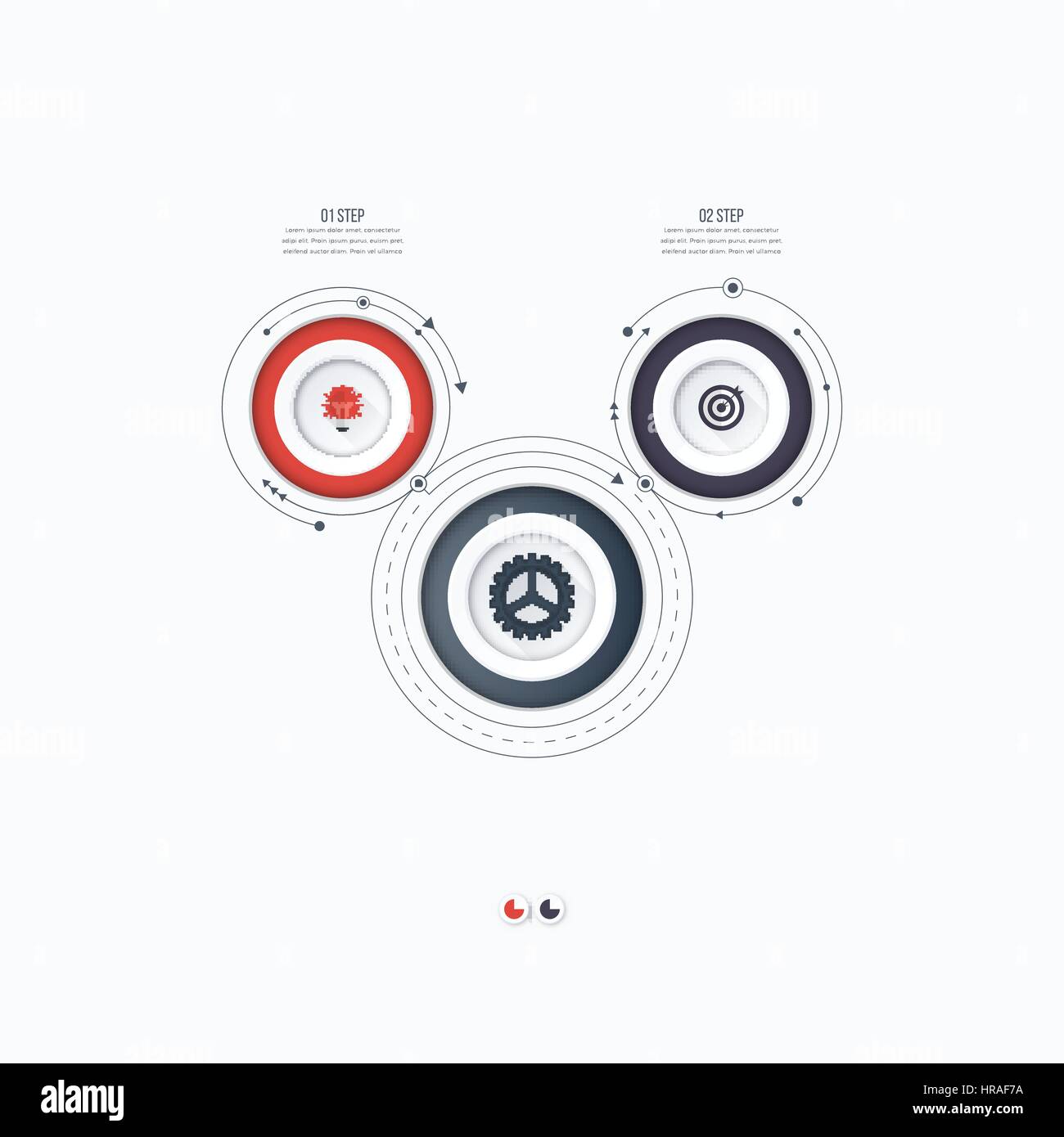 Infographics template 2 options with circle Stock Vector Image & Art ...