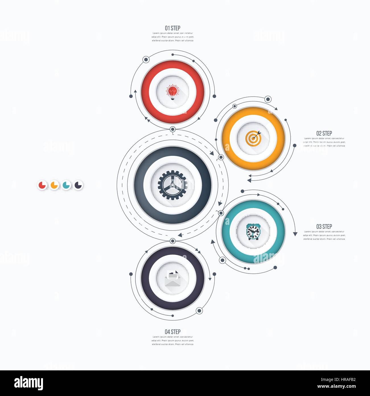 Infographics template four options with circle Stock Vector Image & Art ...