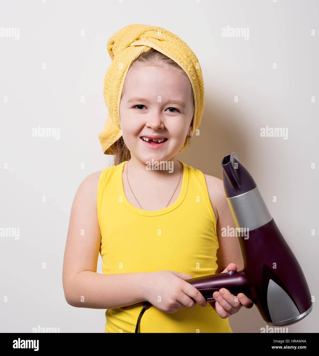 little girl after a shower Stock Photo Alamy