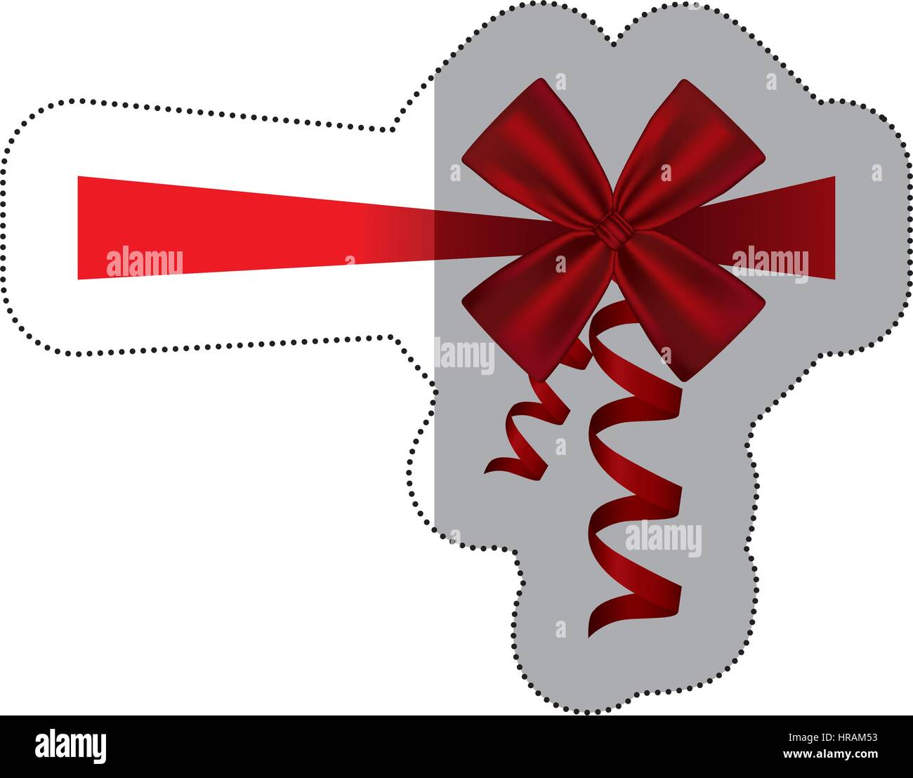 Red Bow Wrapping Sticker sticker silk red ribbon and bow wrapping decorative Stock Vector Image ...
