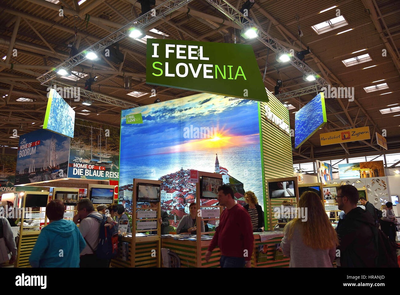 February 26, 2017 - The interactive fair for leisure and travel has taken place in Munich from 22nd to 26th February. The fair is Bavaria's most popular fair in the fields of travel, leisure and recreation, offering the most beautiful travel destinations and latest recreation trends. The 2017 F.re.e fair featured the following themes: travel, health & wellness, caravanning & mobile recreation, water sports, outdoor and bicycles displaying products and services, the latest trends, and plenty of activities in which visitors actively participated (Credit Image: © Abdelwaheb Omar/ImagesLive via Z Stock Photo
