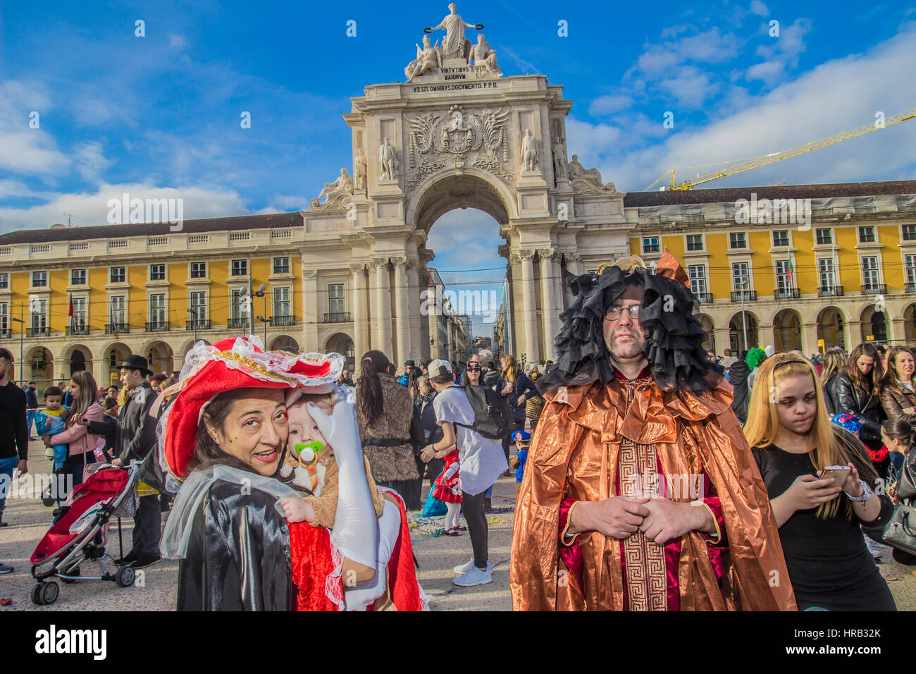 Lisbon, Portugal. 28th Feb, 2017. Portuguese Carnival on the streets of Lisbon 2017 Credit: Alberto Sibaja Ramírez/Alamy Live News Stock Photo