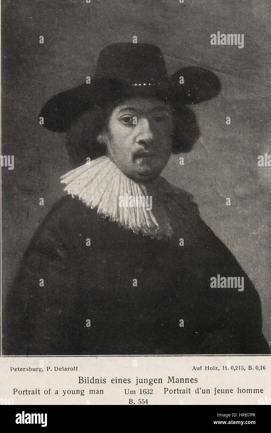 Rembrandt - Portrait of a Man with a Broad-brimmed Hat and Soft-pleated ...