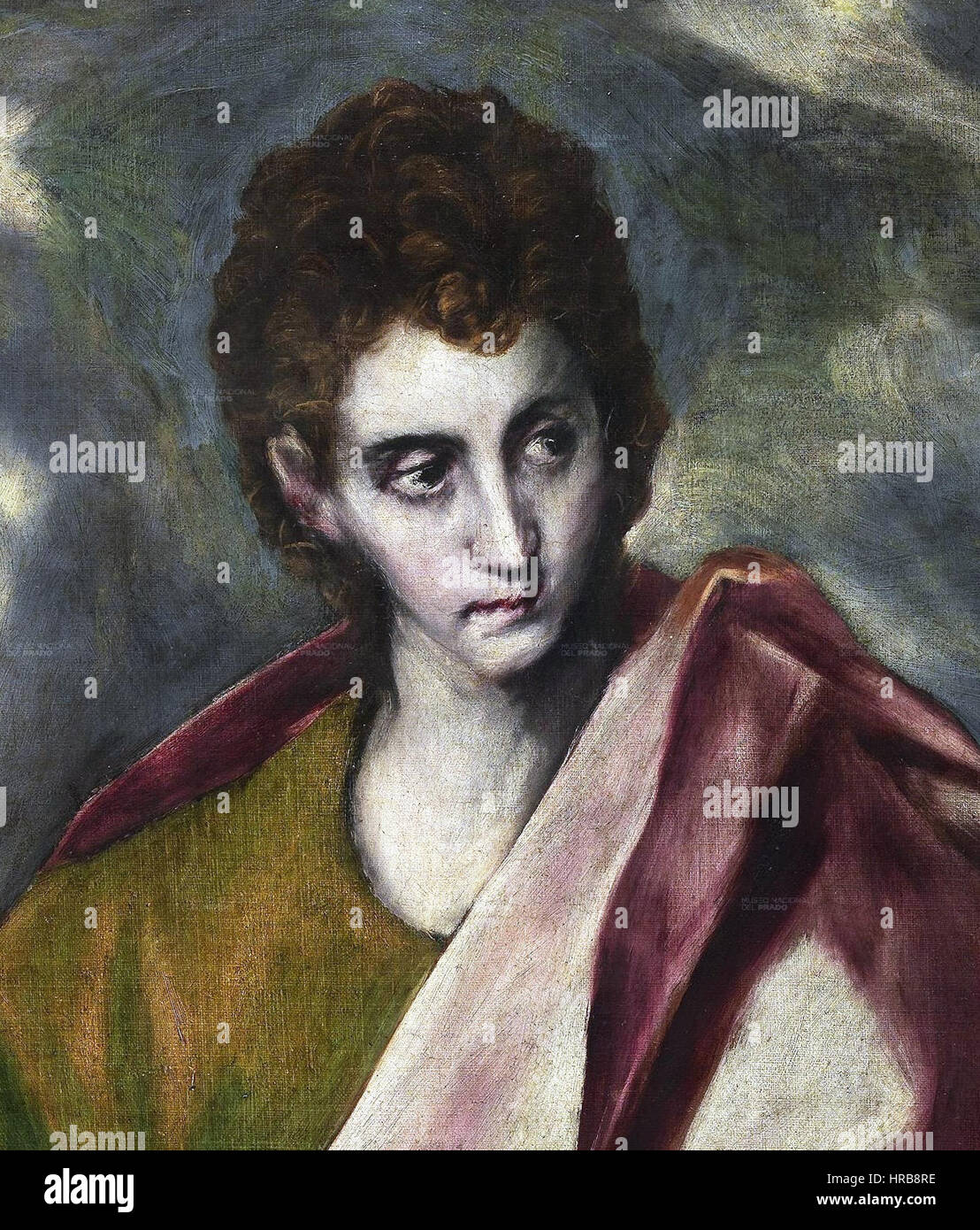 San Juan Evangelista, de El Greco (detalle) Stock Photo