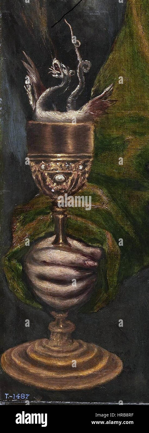 San Juan Evangelista, de El Greco. (detalle) Stock Photo