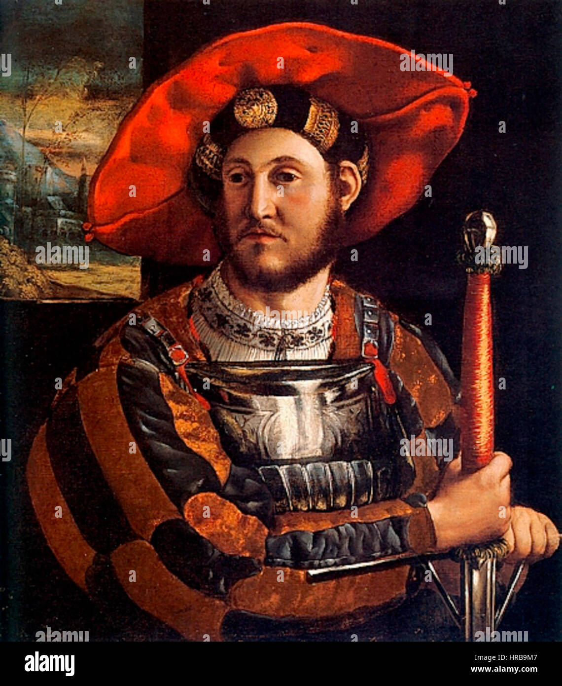 Ritratto del Duca Ercole II d'Este Stock Photo