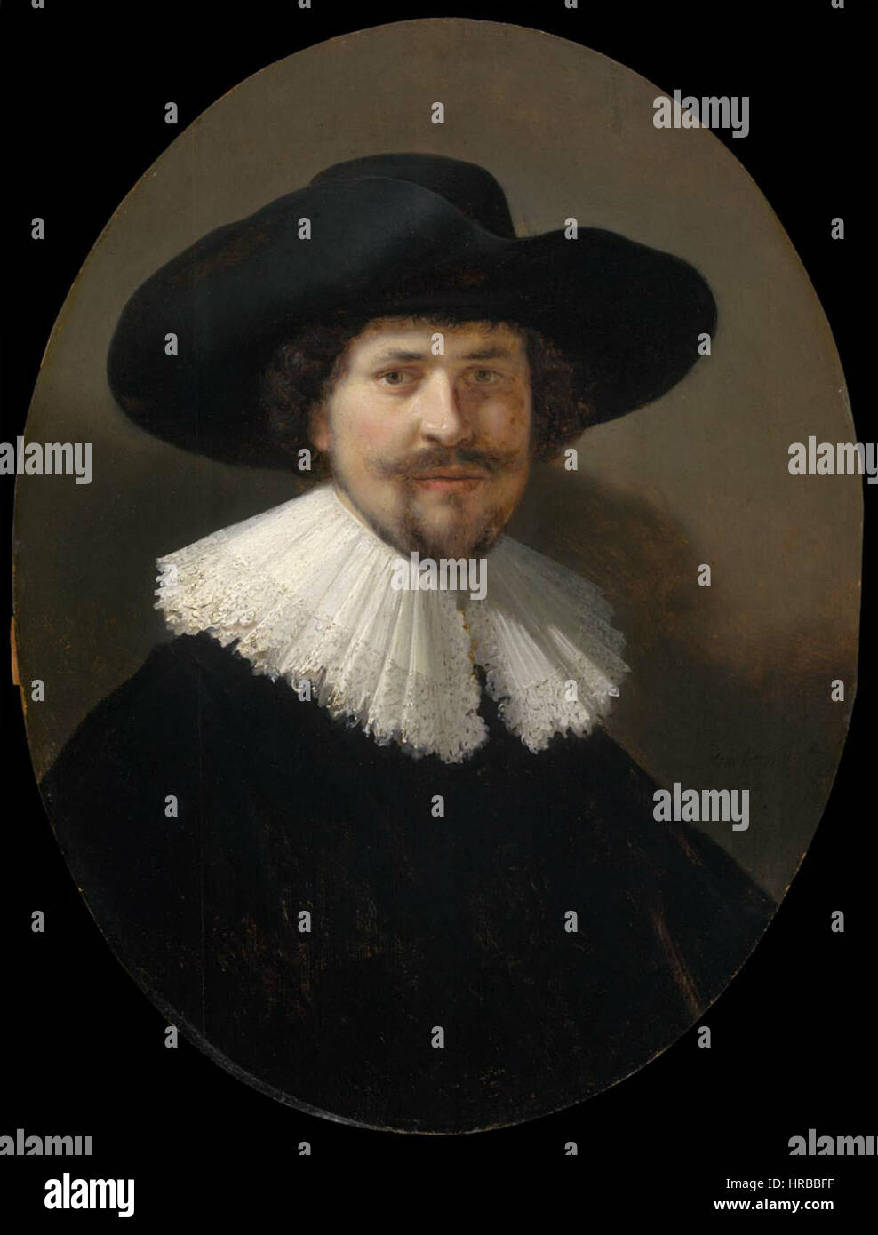 Rembrandt Portrait of a Man in a Broad-brimmed Hat Stock Photo - Alamy