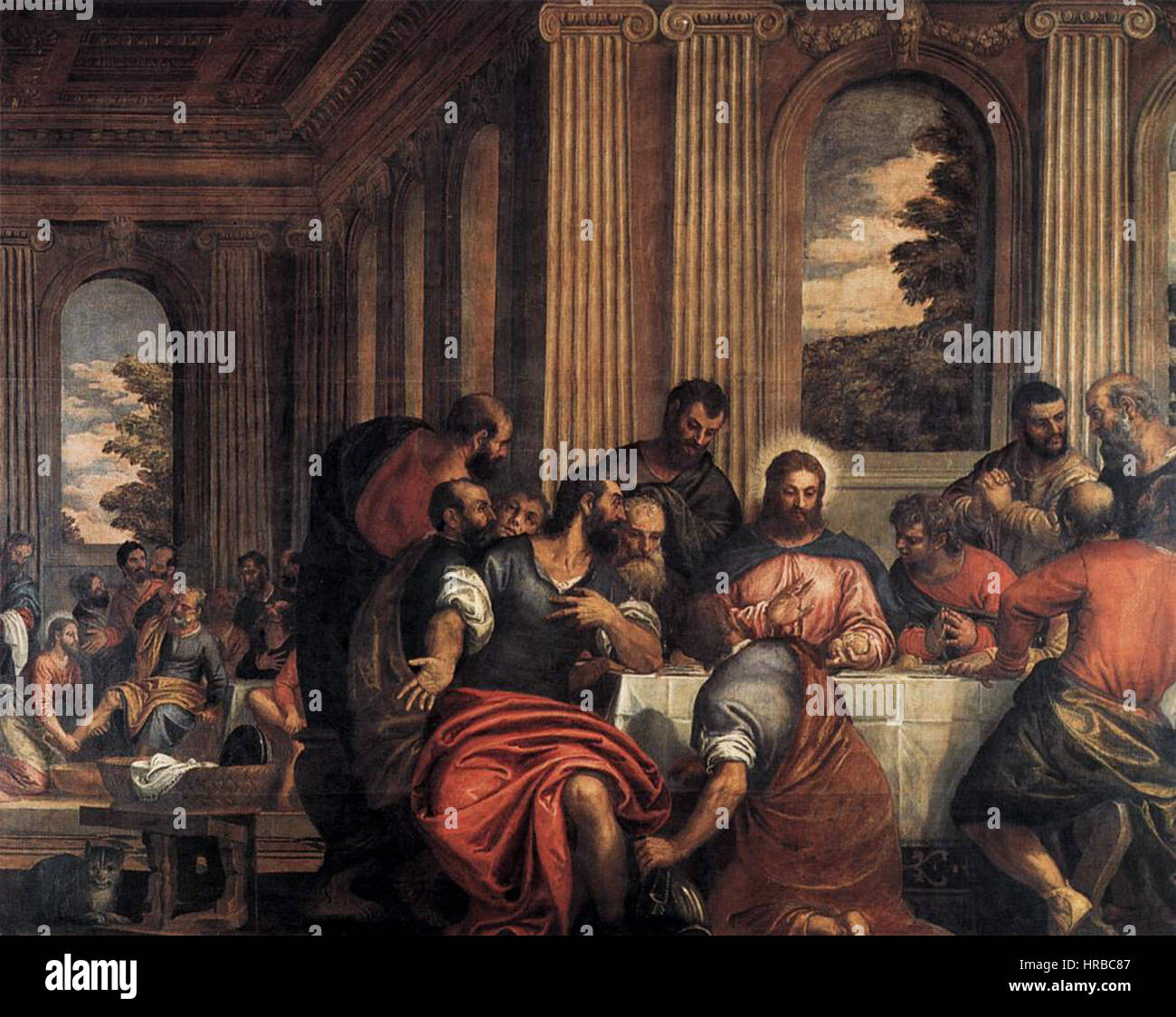 Benedetto Caliari Last Supper WGA03772 Stock Photo Alamy