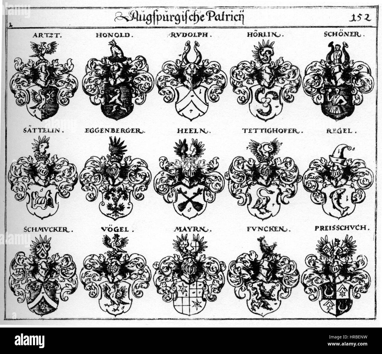 Siebmacher152 - 1703 - Patrizier Augsburg Stock Photo