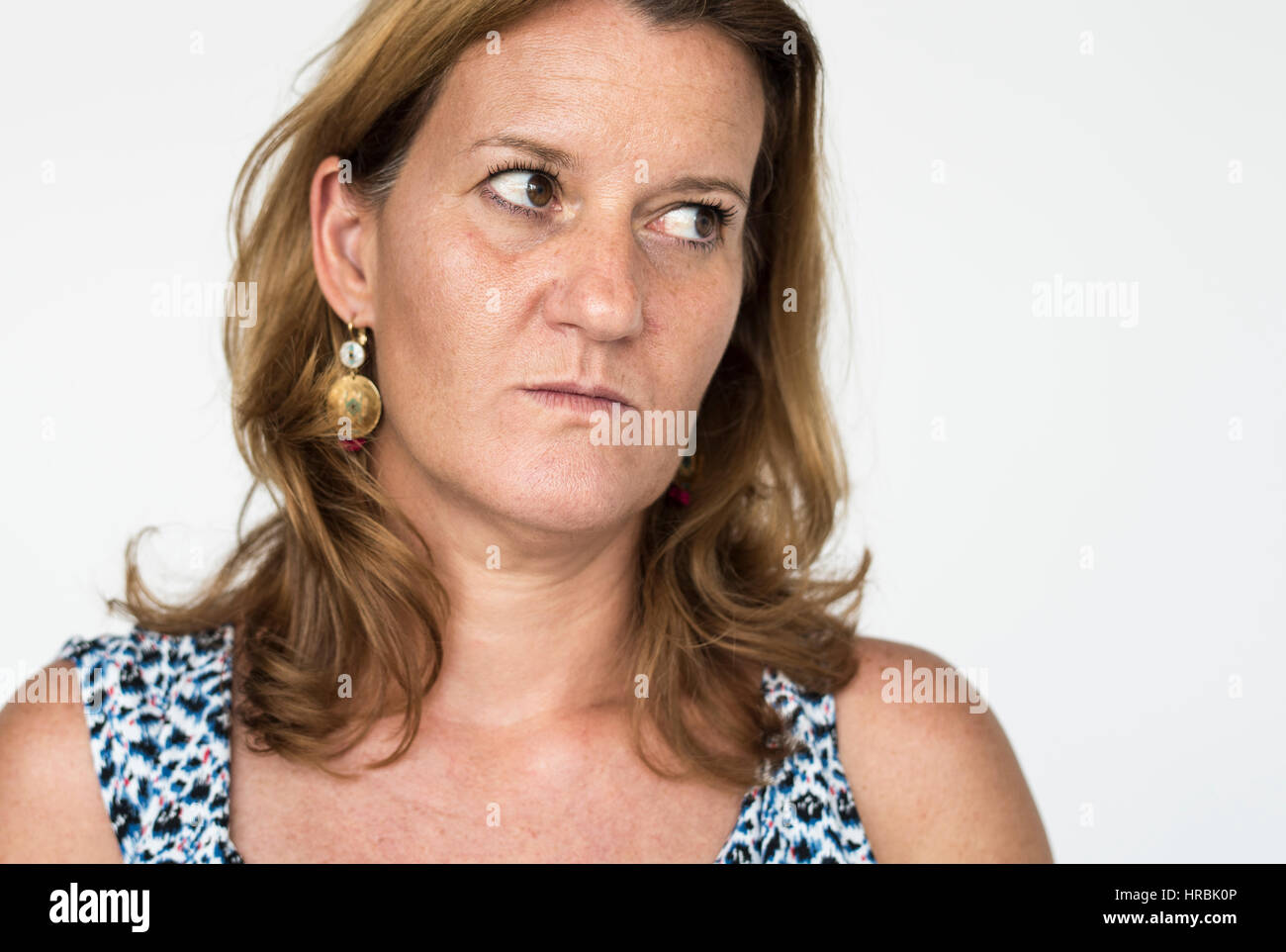 Studio People Shoot Portrait Isolated on White Concept Stock Photo - Alamy