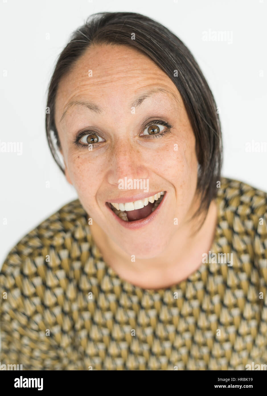 Studio People Shoot Portrait Isolated on White Concept Stock Photo - Alamy