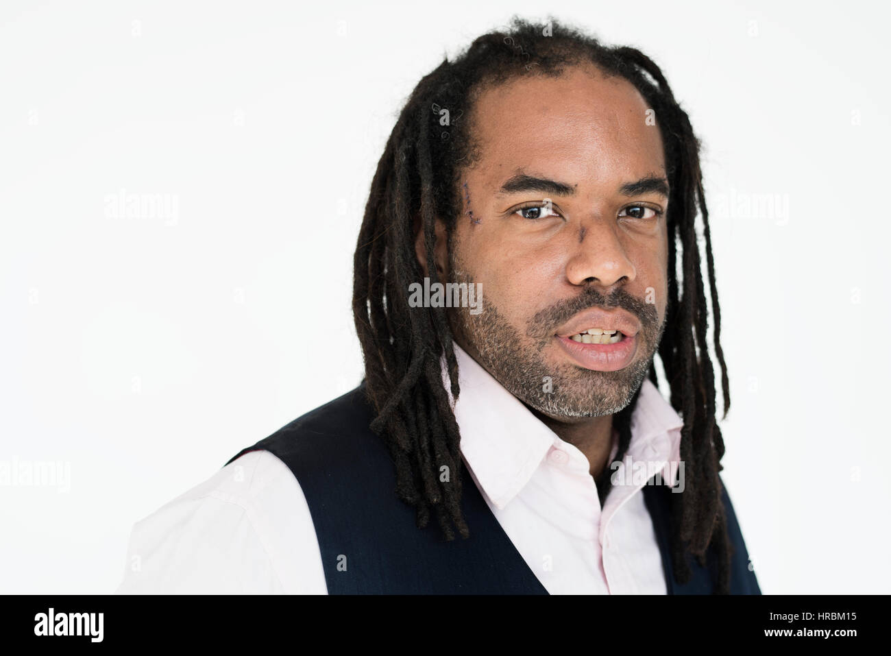 Studio People Shoot Portrait Isolated on White Stock Photo - Alamy