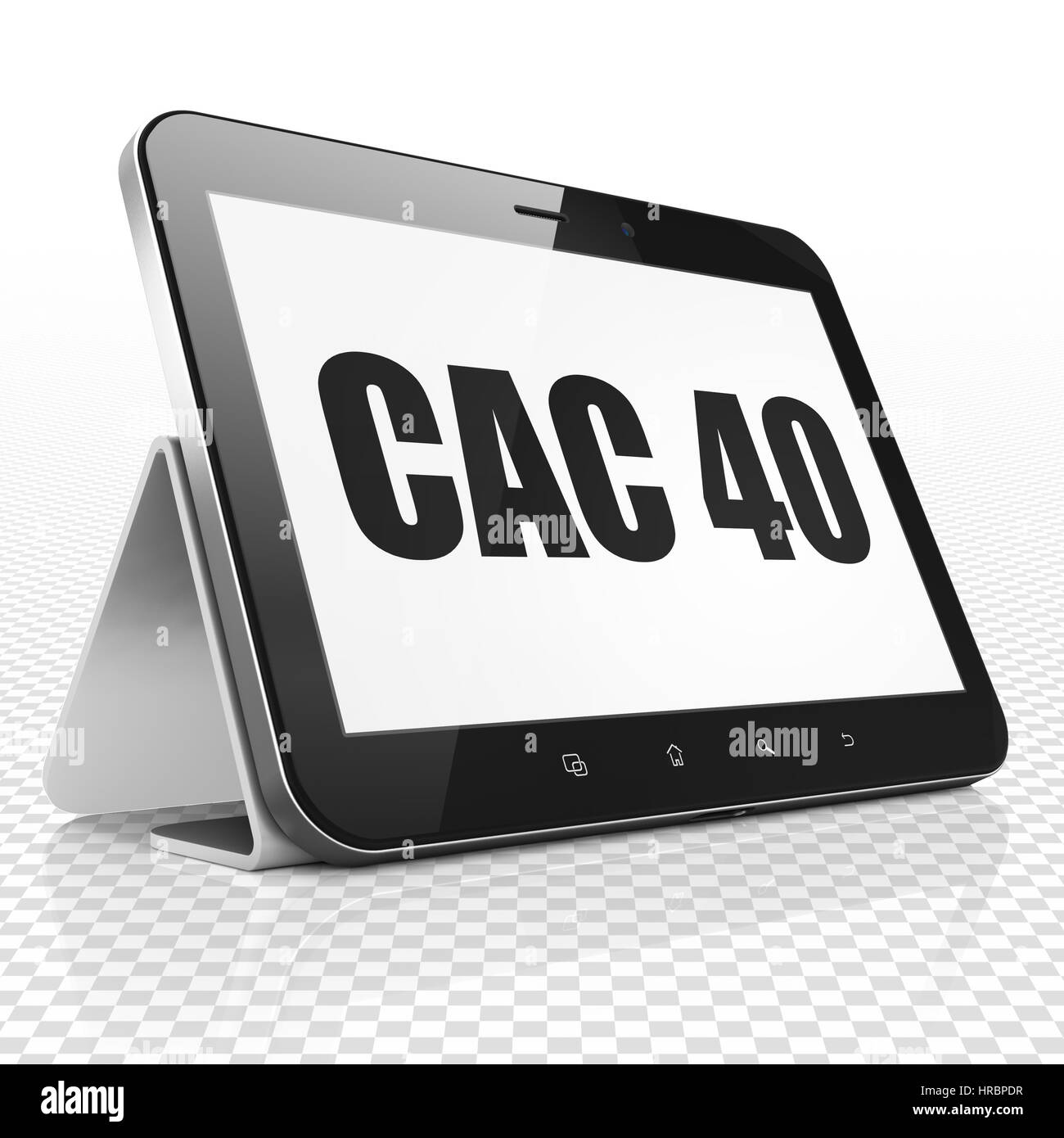 Stock market indexes concept: Tablet Computer with CAC 40 on display ...