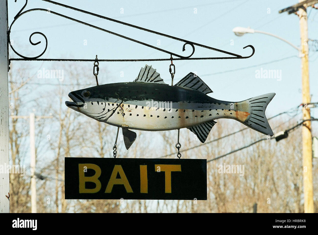 Bait shop sign, Kittery,Maine New England USA Stock Photo - Alamy