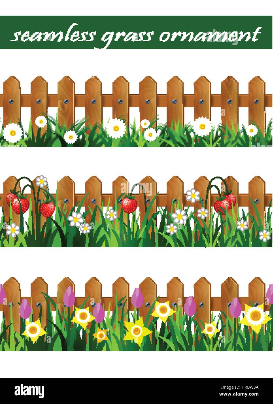 Green Grass seamless set Stock Vector Image & Art - Alamy