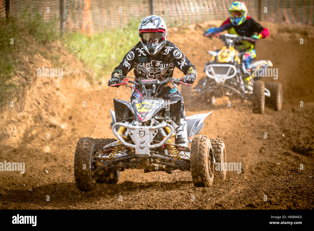 Quad rider on the race Stock Photo - Alamy