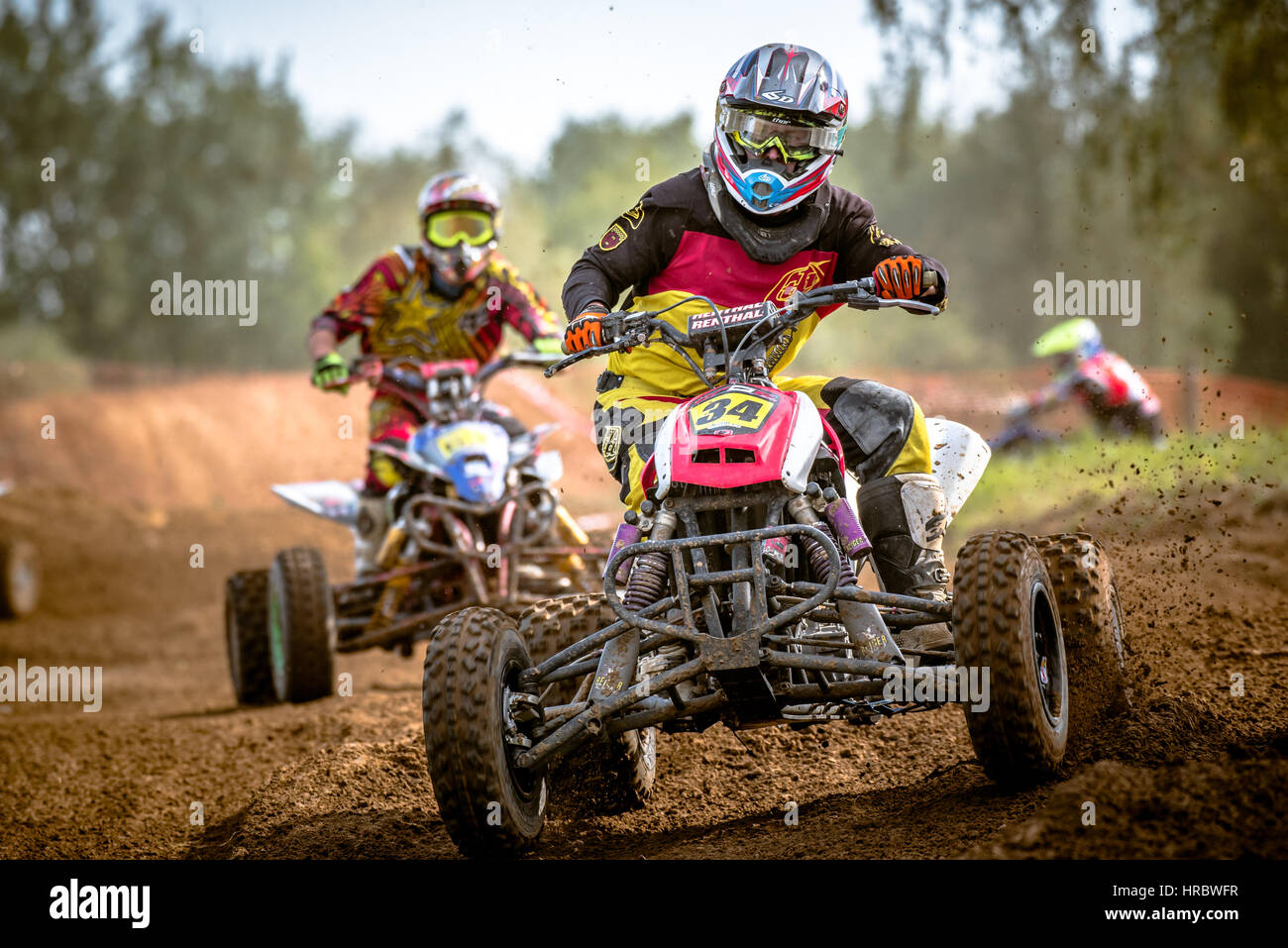 Quad rider on the race Stock Photo - Alamy