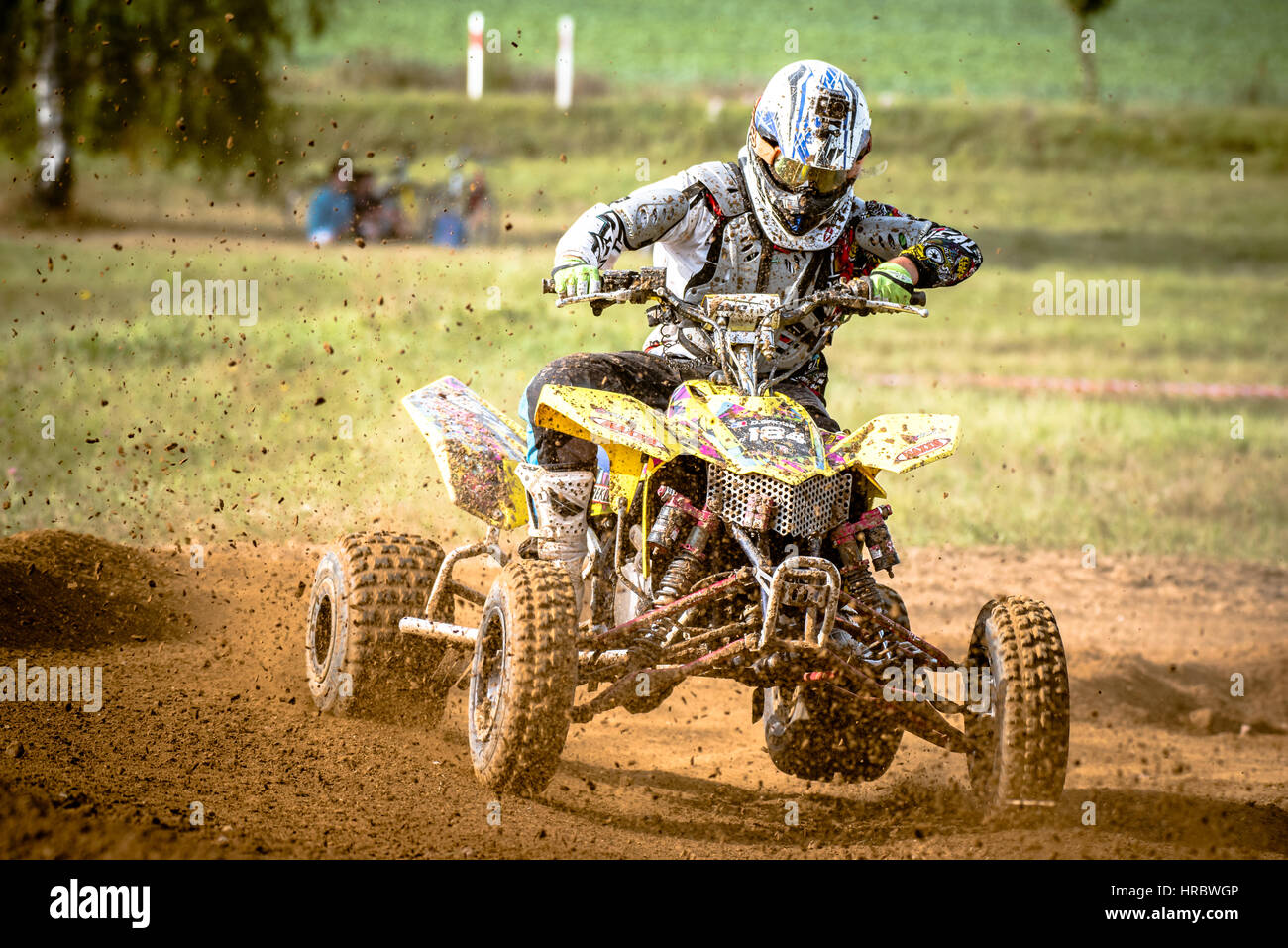 Quad rider on the race Stock Photo - Alamy